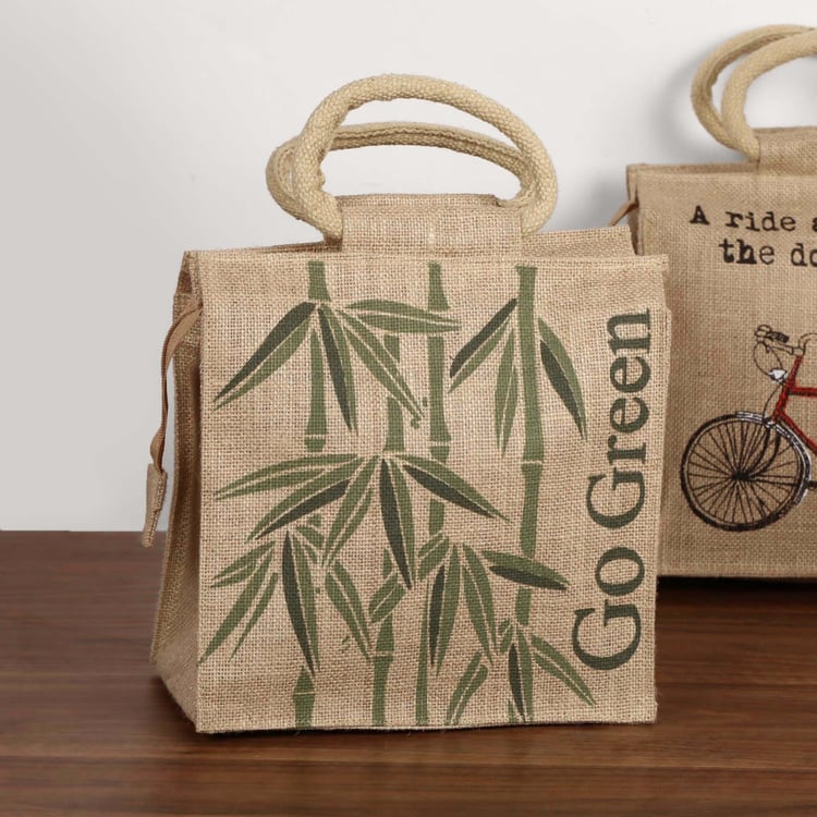 Livia Zipper Jute Bag