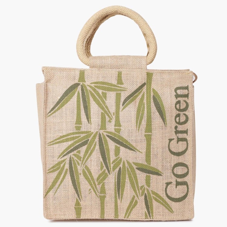Livia Zipper Jute Bag