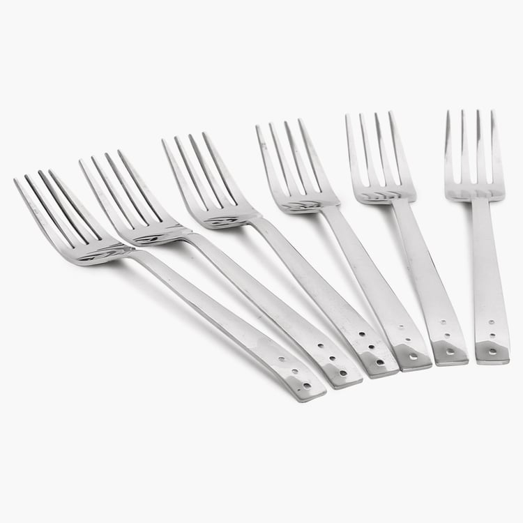 FNS Stainless Steel Cutlery Stand- Set Of 24