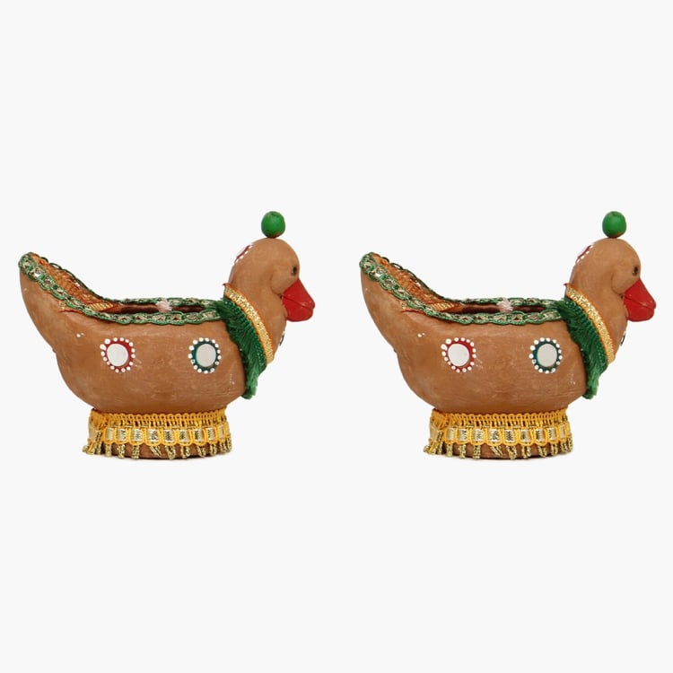 Utsav Dodo Bird Wax Diya- Set Of 2