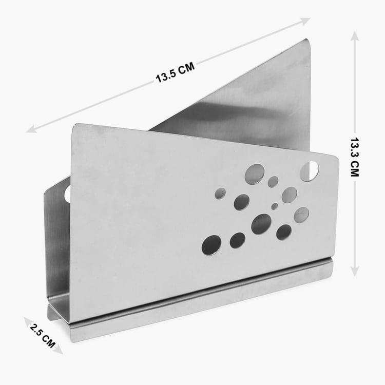 Glovia Stainless Steel Napkin Holder - 13.5x2.5cm