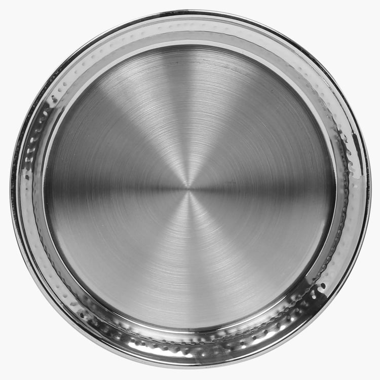 Blaze Stainless Steel Hammered Side Plate - 20.7cm