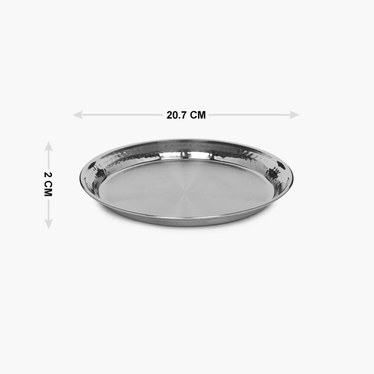 Blaze Stainless Steel Hammered Side Plate - 20.7cm