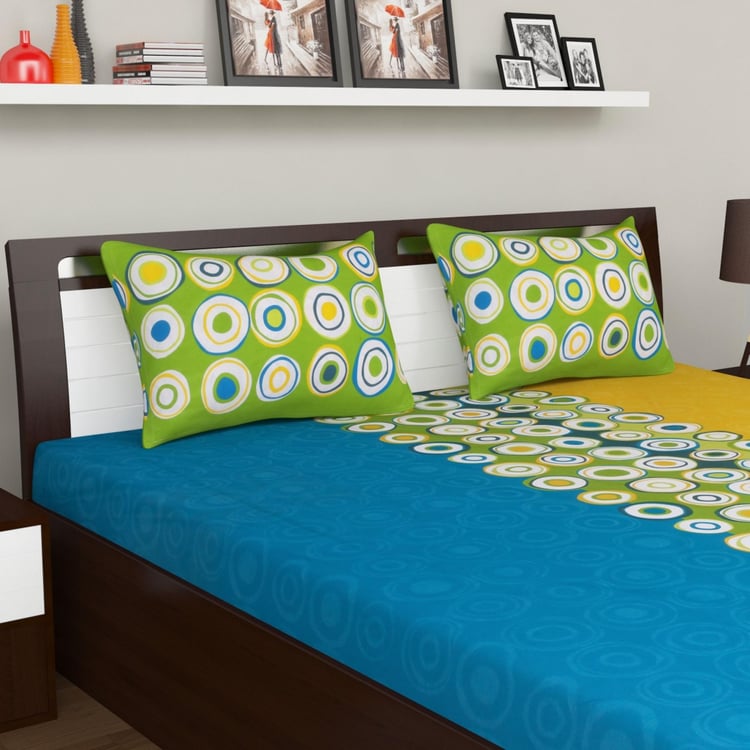SPACES Double Bed Quilt With Bedsheet And Pillow Cover Set - 4 Pcs.