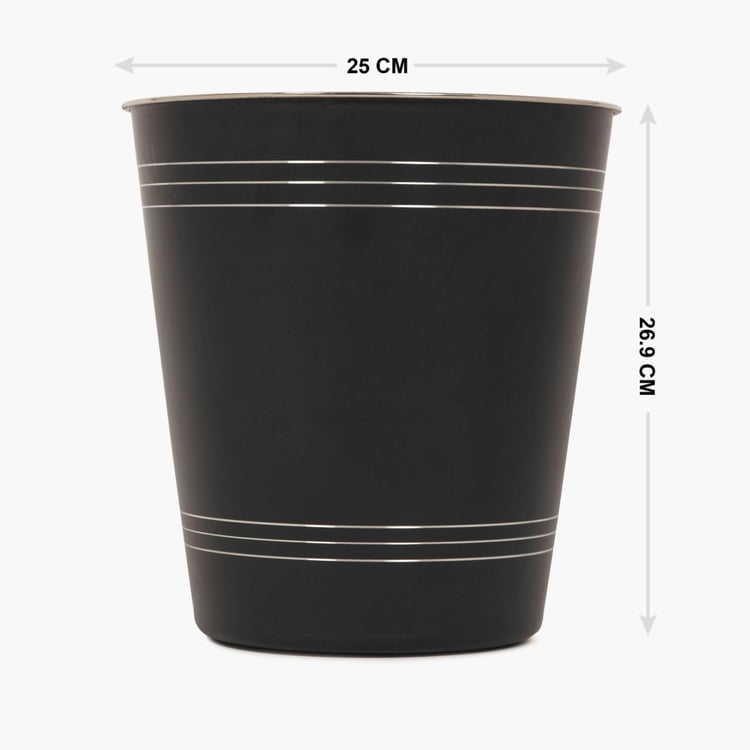 Adrian Lassly Matte Black Taper Bin-9 Ltr