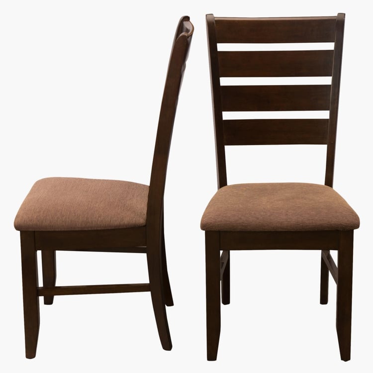 Rio Chunky Dining Chair Set- 2Pcs. - Brown