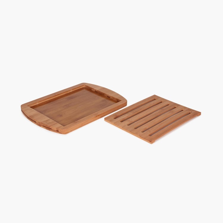 Willford Edulis Natural Bamboo Bread Cutting Board