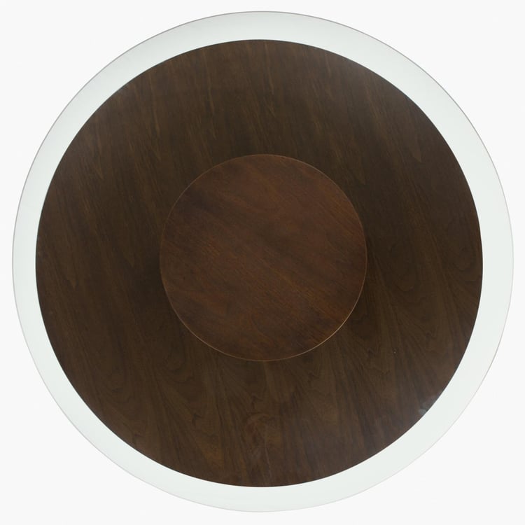 Seattle Glass Top Coffee Table - Brown