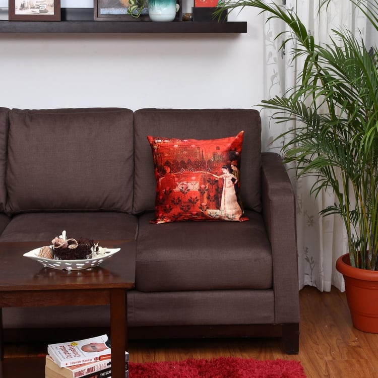 Matrix Marigold Digital Print Filled Cushion - 45 x 45 CM