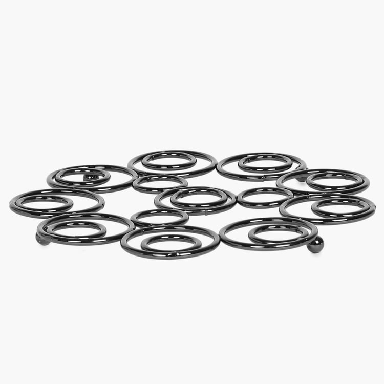 Gravel Solid Trivets - Stainless Steel - Trivet - 20.5 cm x 20.5 cm x 1.5 cm - Black