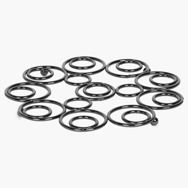 Gravel Solid Trivets - Stainless Steel - Trivet - 20.5 cm x 20.5 cm x 1.5 cm - Black