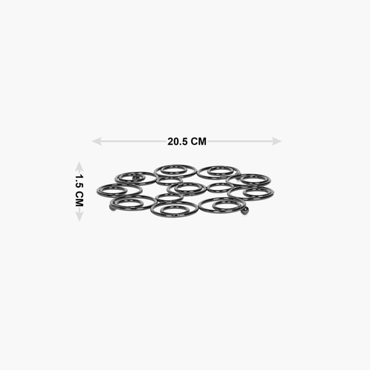 Gravel Solid Trivets - Stainless Steel - Trivet - 20.5 cm x 20.5 cm x 1.5 cm - Black