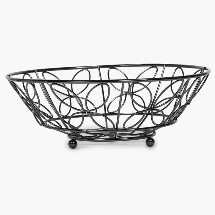 Gravel Solid Others - Stainless Steel -  Fruit Basket - 28.5 cm x 28.5 cm x 10 cm - Black