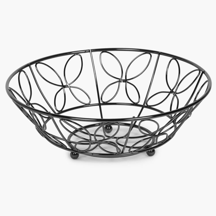 Gravel Solid Others - Stainless Steel -  Fruit Basket - 28.5 cm x 28.5 cm x 10 cm - Black