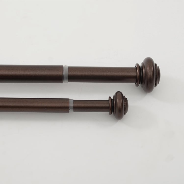 DECO WINDOW Fashion Brown Solid Iron Extendable Iron Rod - 162cm