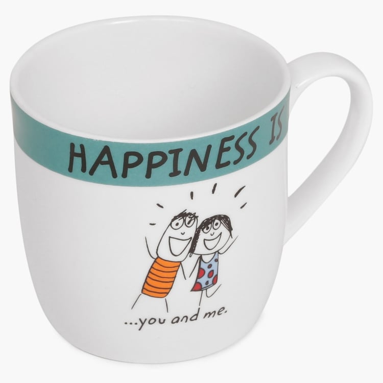 Happiness You Me Bone China Mug