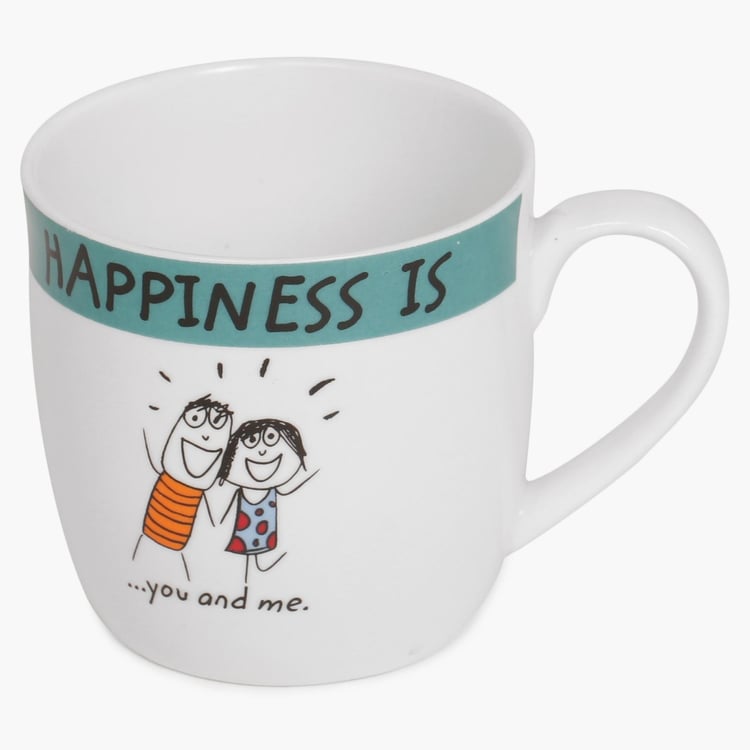 Happiness You Me Bone China Mug