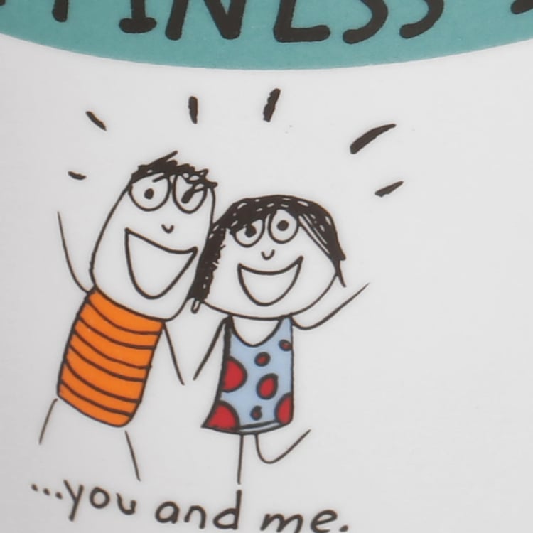 Happiness You Me Bone China Mug