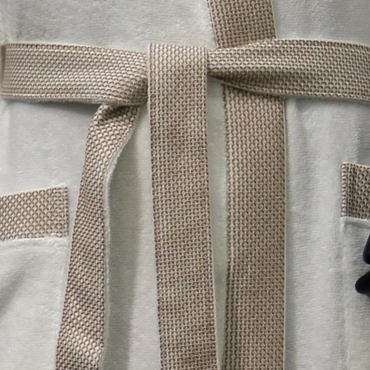 Spaces Extra Large Size Men Cotton Textured Kimono Bathrobe