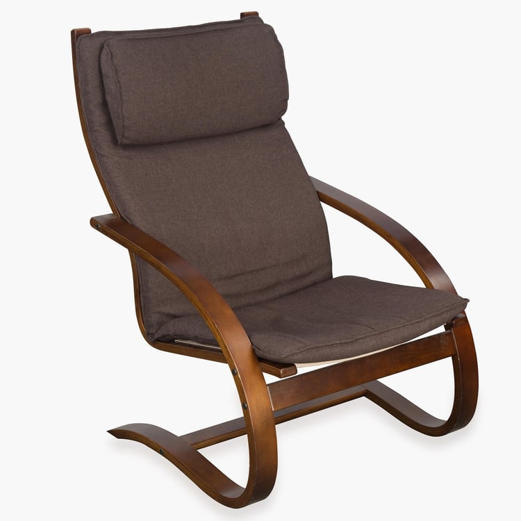 Aylen Birch Fabric Rocking Chair - Brown