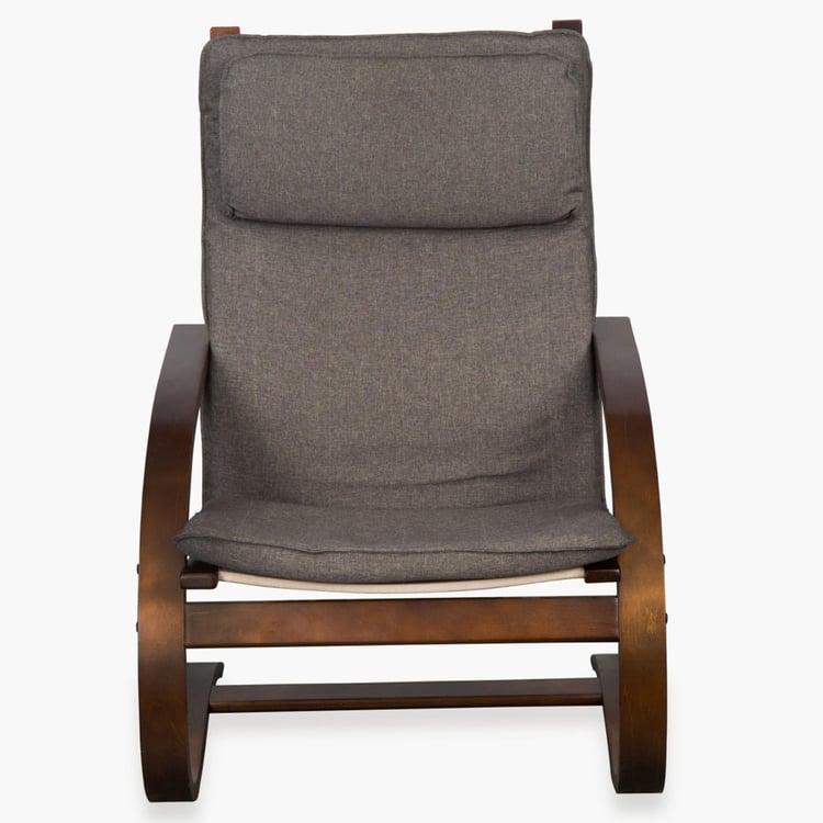 Aylen Birch Fabric Rocking Chair - Grey