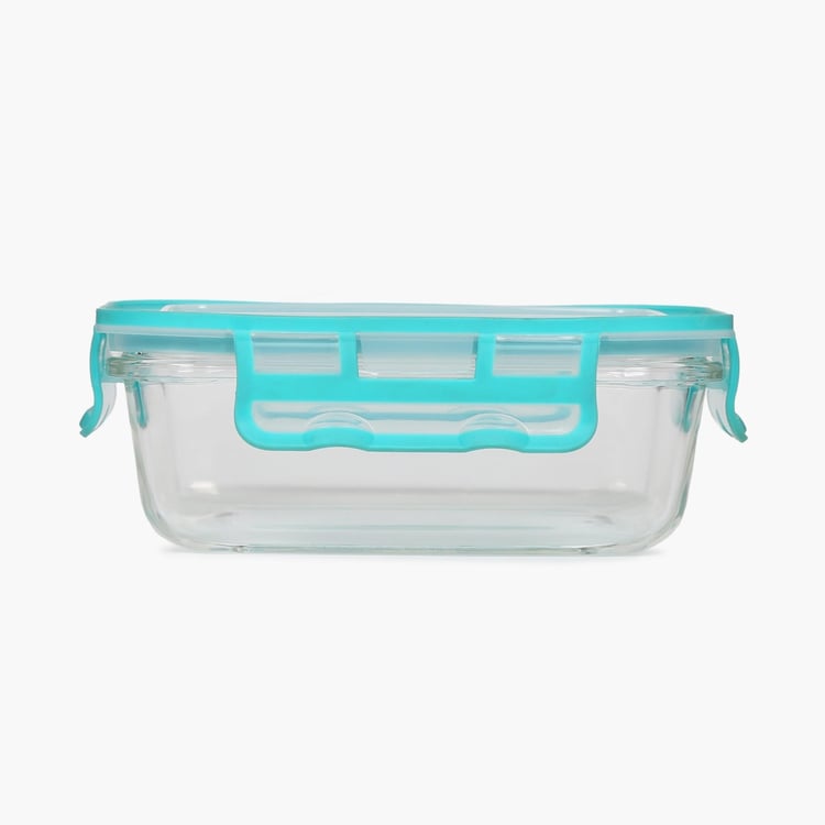 Palestine Solid Jars  - Glass - Food Container - 16.5 cm  L x 12 cm  W x 6.5 cm  H - 550ml  - Microwave Compatible -  Transparent