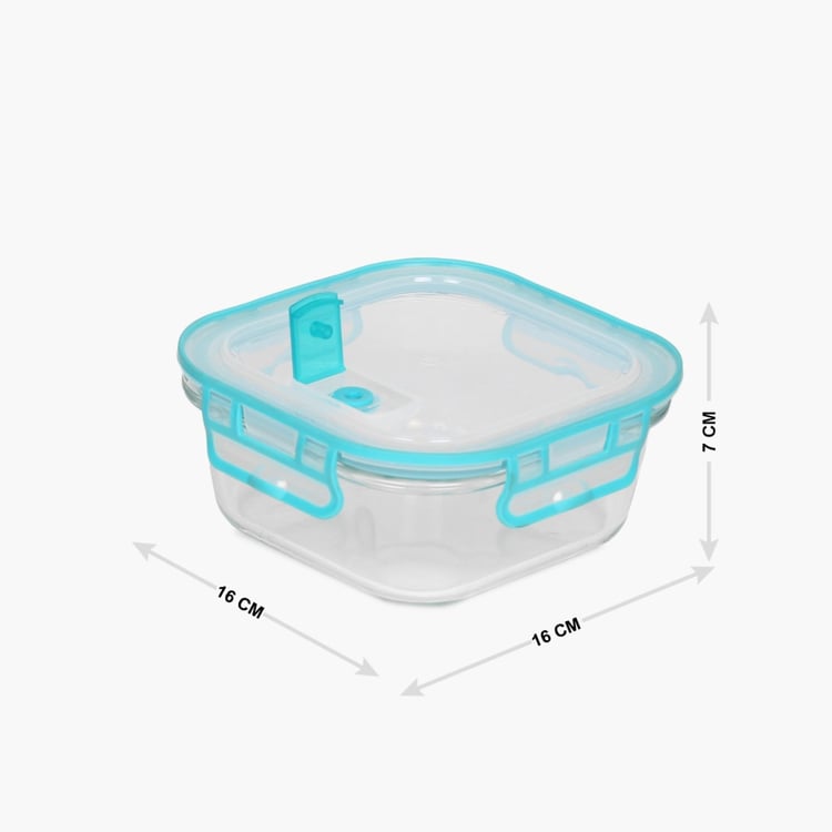 Palestine Solid Jars - Glass - Food Container - 16 cm L x 16 cm W x 7 cm H - 800ml - Microwave Compatible - Transparent
