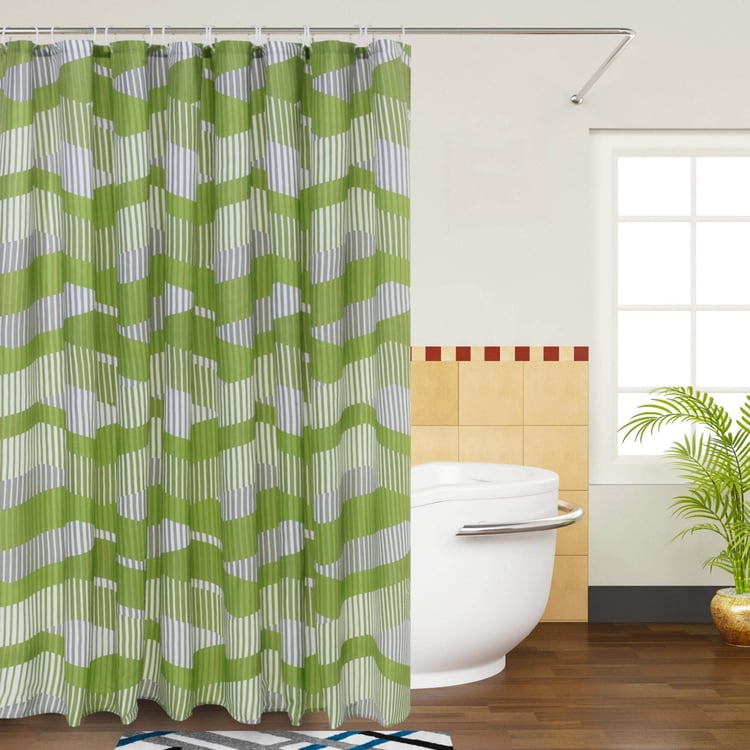Hudson Geometric Shower Curtain