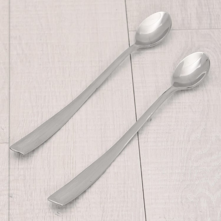 Glister Dune Set of 2 Stainless Steel Pickle Soda Spoons