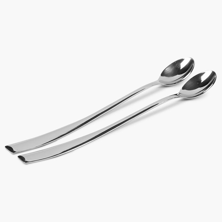 Glister Dune Set of 2 Stainless Steel Pickle Soda Spoons