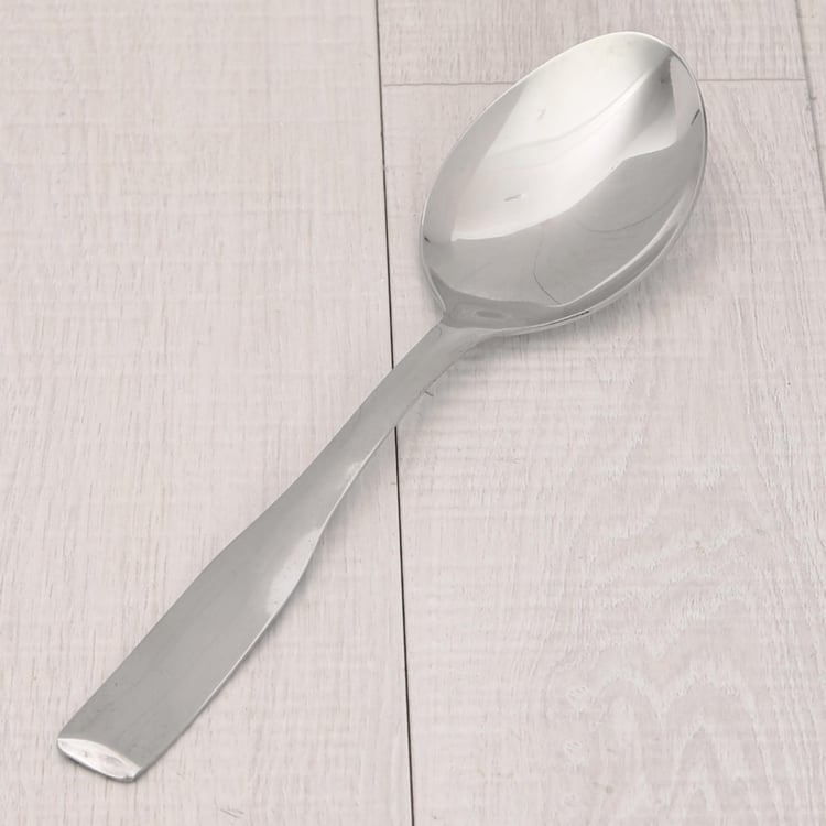 Glister Solid Spoons - Stainless Steel -  Serving Spoon - 24.5 cm x 6 cm - Silver