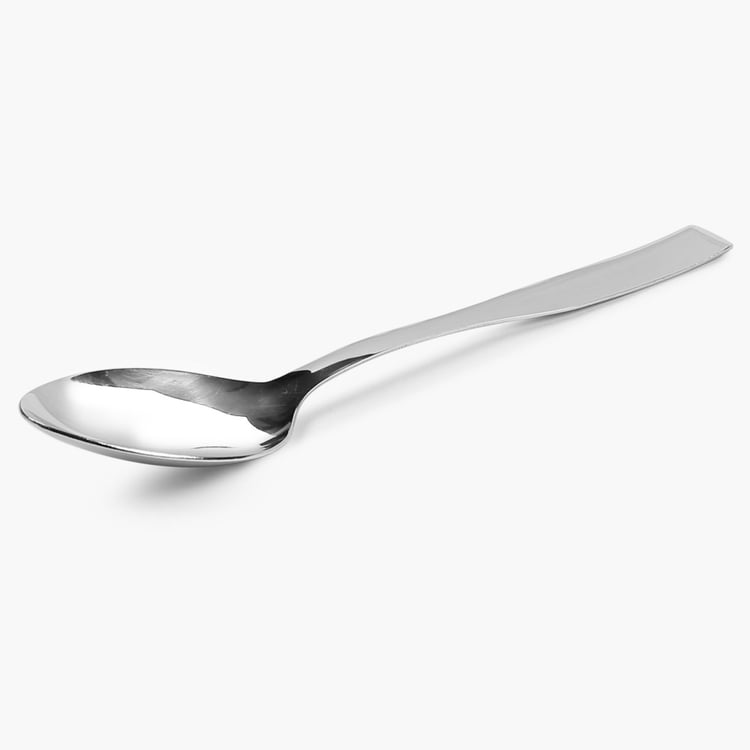 Glister Solid Spoons - Stainless Steel -  Serving Spoon - 24.5 cm x 6 cm - Silver