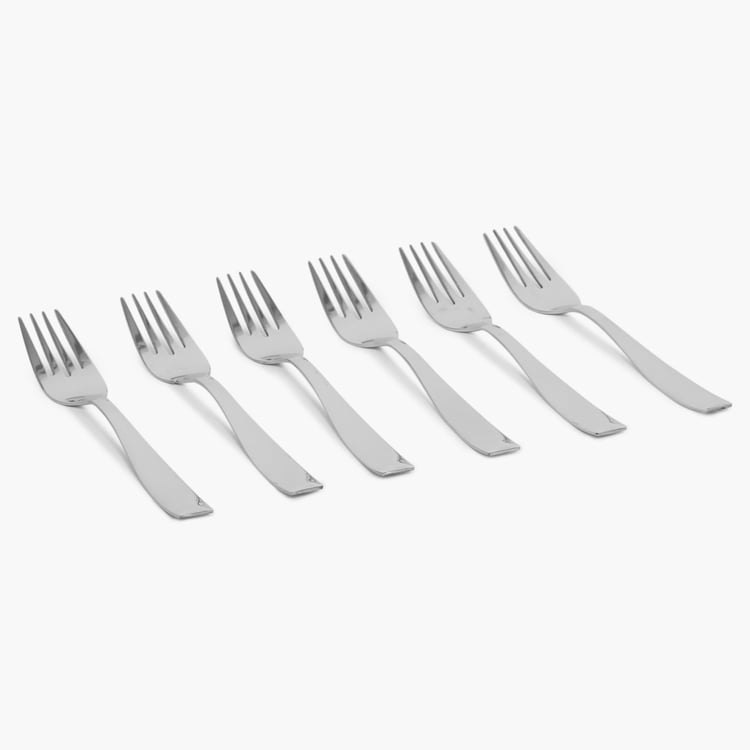 Glister Solid Forks - Stainless Steel -  Dinner Forks - 18.5 cm x 2.5 cm - Silver