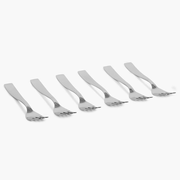 Glister Solid Forks - Stainless Steel -  Dinner Forks - 18.5 cm x 2.5 cm - Silver