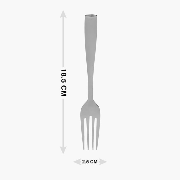 Glister Solid Forks - Stainless Steel -  Dinner Forks - 18.5 cm x 2.5 cm - Silver