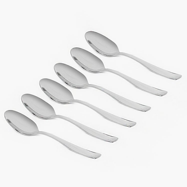 Glister Set of 6 Stainless Steel Tea Spoons