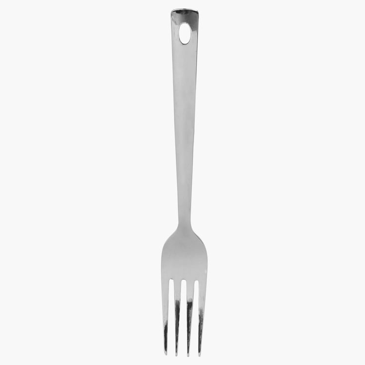 Glister Solid Cutlery set with stand - Stainless Steel-   Silver