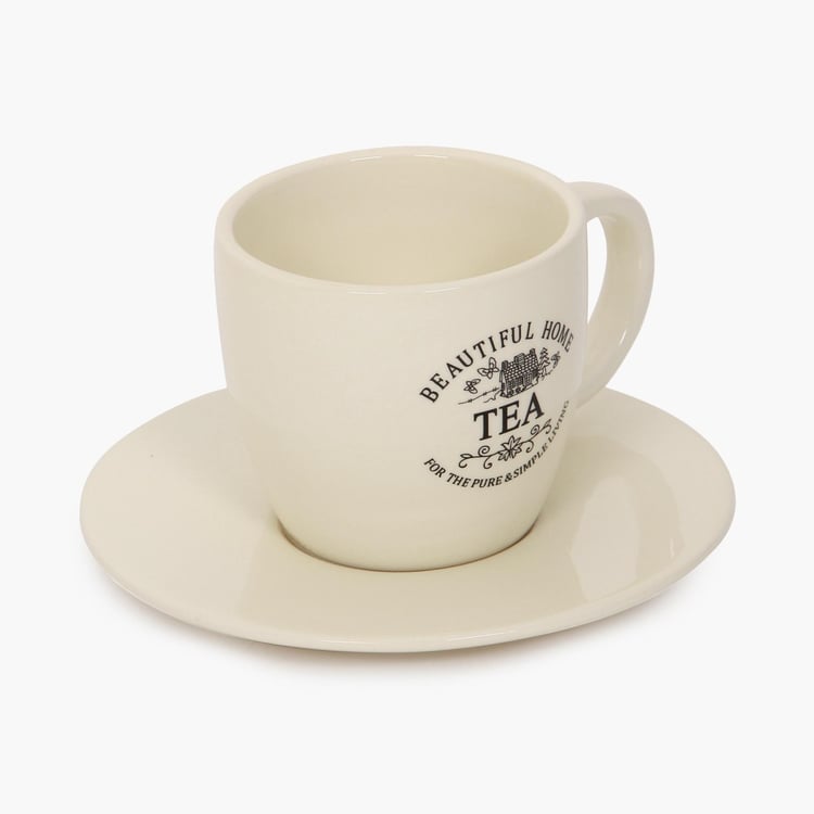 Mendo Beautiful Home Ceramic Cup and Saucer - 240ml