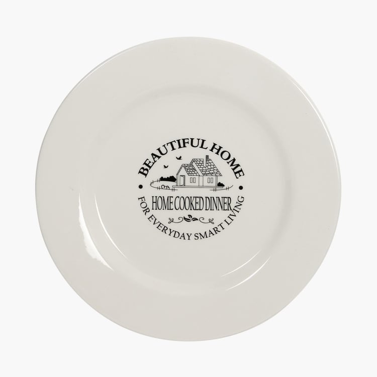 Mendo Beautiful Home Dolomite Printed Dinner Plate - 28cm