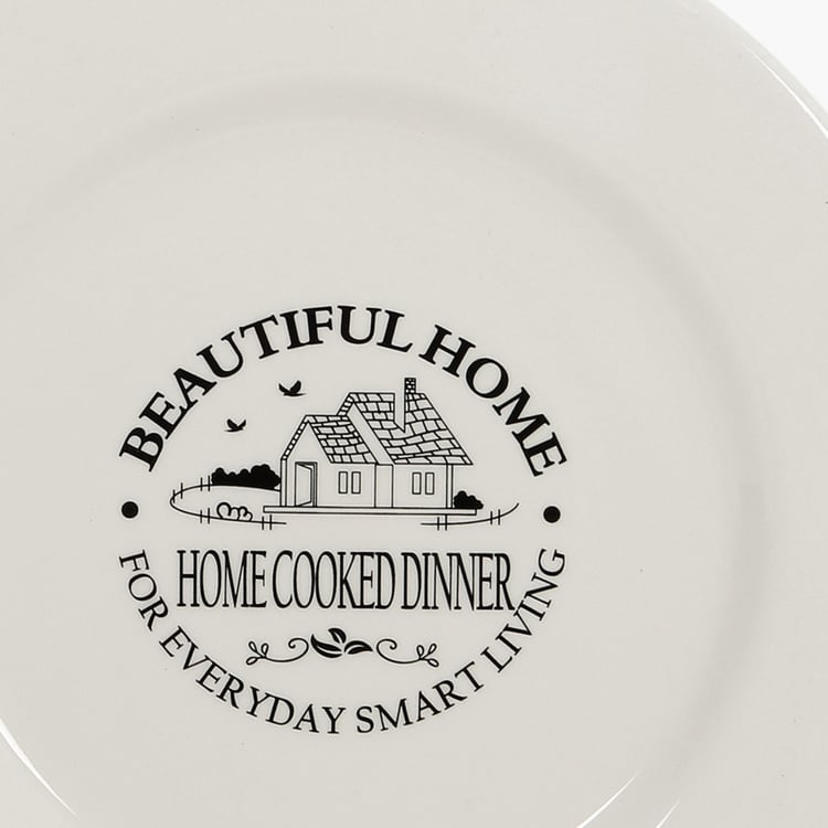 Mendo Beautiful Home Dolomite Printed Dinner Plate - 28cm
