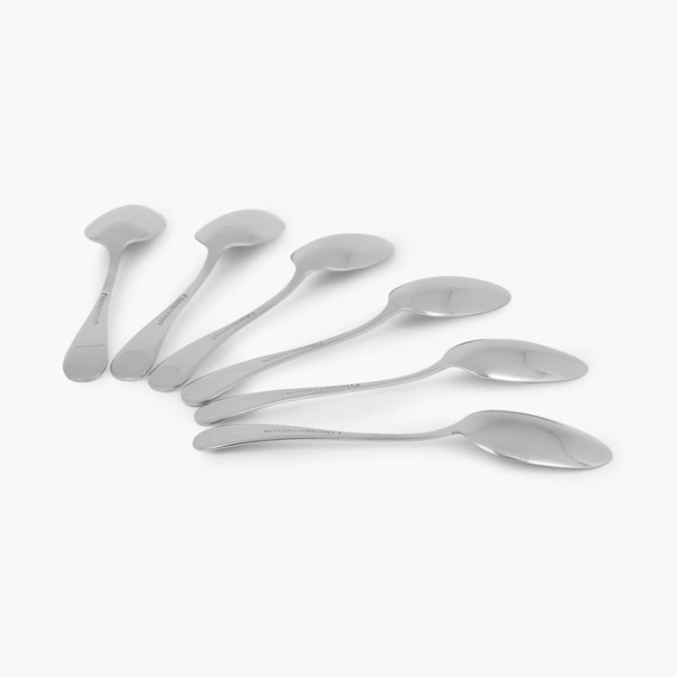 Glister Solid Spoons - Stainless Steel - Tea Spoon 14.5 cm x 3 cm -Silver