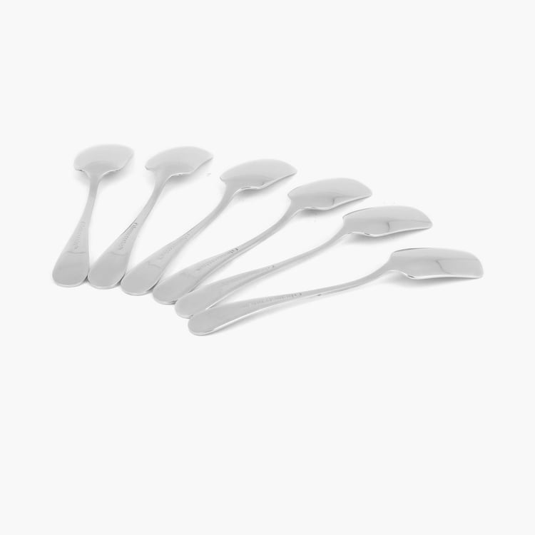 Glister Solid Spoons - Stainless Steel - Ice Cream Spoons 13 cm x 2.7 cm -Silver