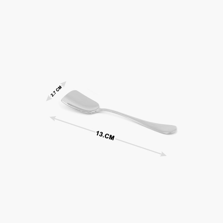 Glister Solid Spoons - Stainless Steel - Ice Cream Spoons 13 cm x 2.7 cm -Silver