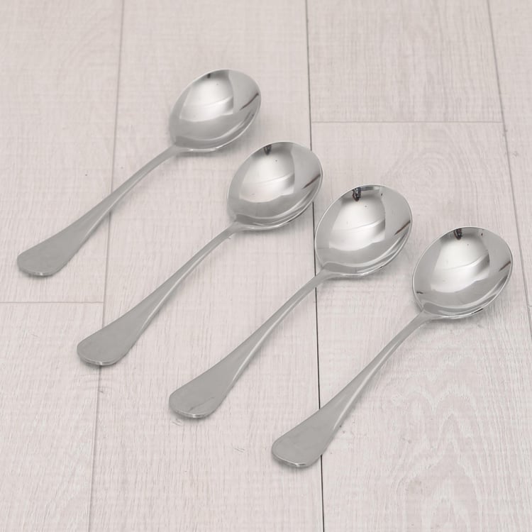 Glister Set of 6 Stainless Steel Soup Spoons