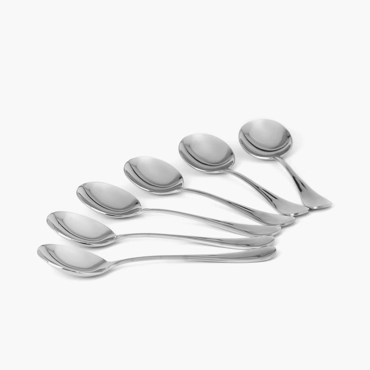 Glister Set of 6 Stainless Steel Soup Spoons