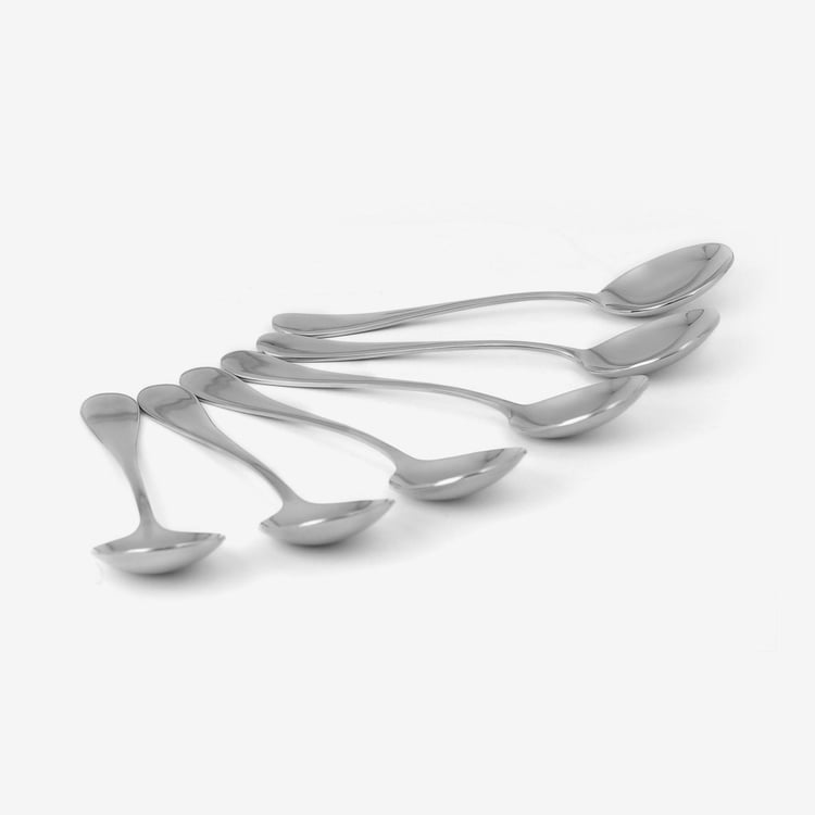 Glister Set of 6 Stainless Steel Soup Spoons