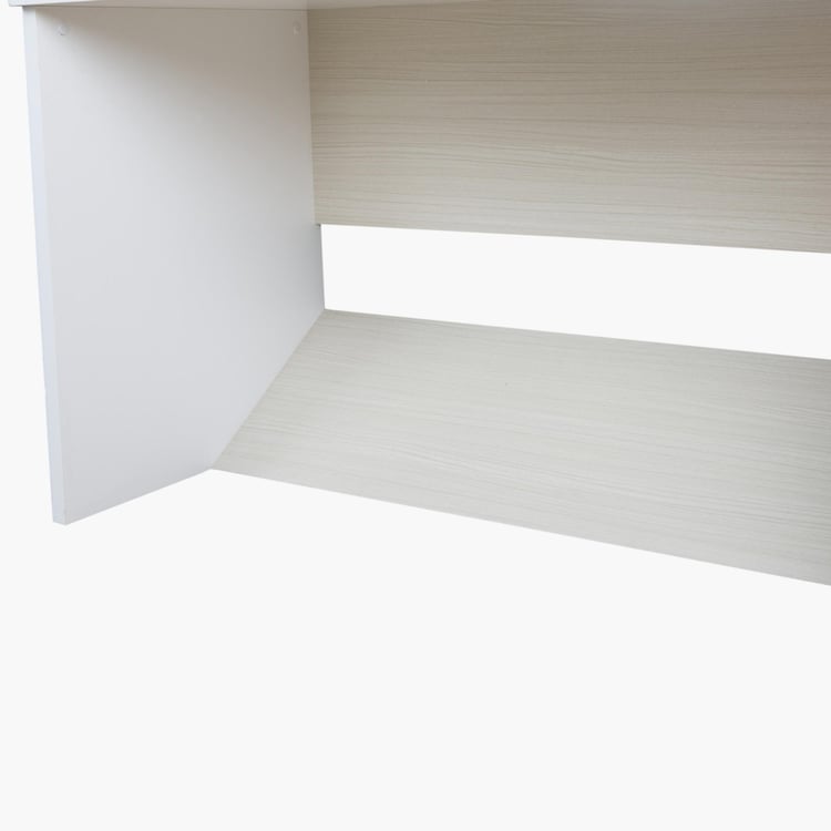 Alps Study Table with Hutch - White