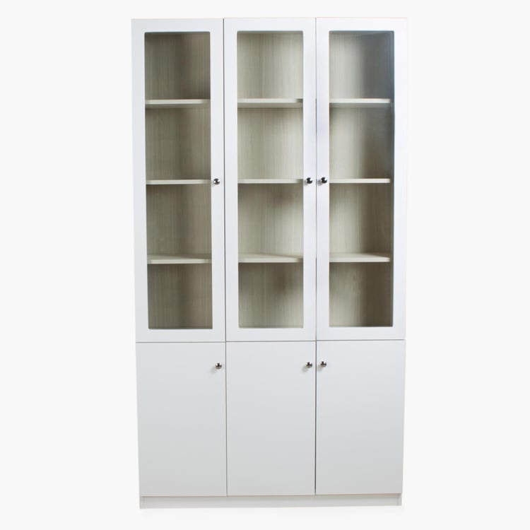 Alps 3 Door Bookcase - White