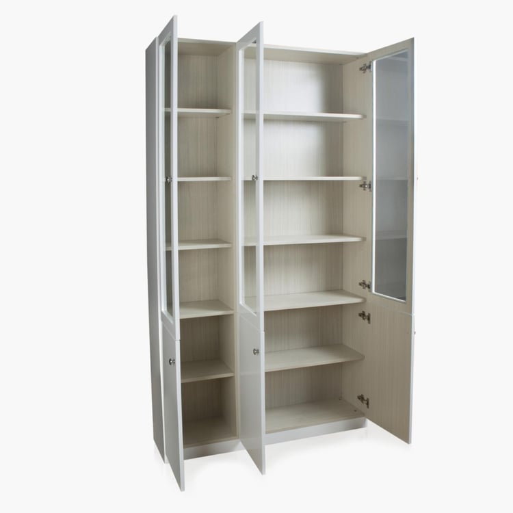 Alps 3 Door Bookcase - White