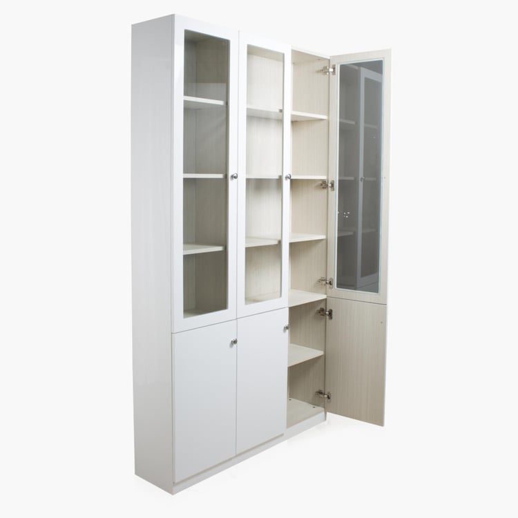 Alps 3 Door Bookcase - White